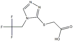 2-{[4-(2,2,2-trifluoroethyl)-4H-1,2,4-triazol-3-yl]sulfanyl}acetic acid Struktur