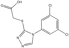 2-{[4-(3,5-dichlorophenyl)-4H-1,2,4-triazol-3-yl]sulfanyl}acetic acid Struktur