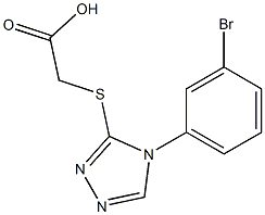 2-{[4-(3-bromophenyl)-4H-1,2,4-triazol-3-yl]sulfanyl}acetic acid Struktur