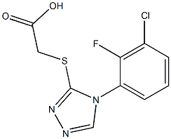 2-{[4-(3-chloro-2-fluorophenyl)-4H-1,2,4-triazol-3-yl]sulfanyl}acetic acid Struktur