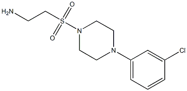 2-{[4-(3-chlorophenyl)piperazine-1-]sulfonyl}ethan-1-amine Struktur