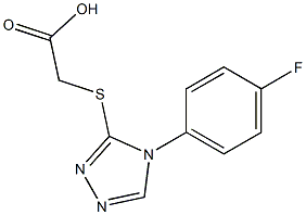 2-{[4-(4-fluorophenyl)-4H-1,2,4-triazol-3-yl]sulfanyl}acetic acid Struktur