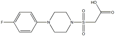 2-{[4-(4-fluorophenyl)piperazine-1-]sulfonyl}acetic acid Struktur