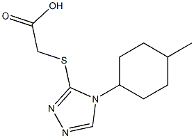 2-{[4-(4-methylcyclohexyl)-4H-1,2,4-triazol-3-yl]sulfanyl}acetic acid Struktur