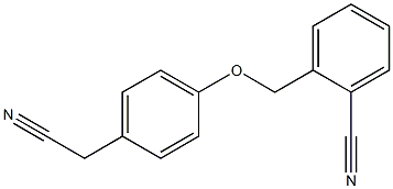 2-{[4-(cyanomethyl)phenoxy]methyl}benzonitrile Struktur