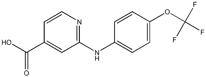 2-{[4-(trifluoromethoxy)phenyl]amino}pyridine-4-carboxylic acid Struktur