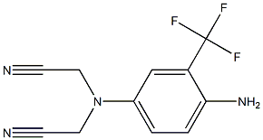 2-{[4-amino-3-(trifluoromethyl)phenyl](cyanomethyl)amino}acetonitrile Struktur