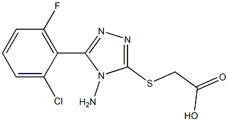 2-{[4-amino-5-(2-chloro-6-fluorophenyl)-4H-1,2,4-triazol-3-yl]sulfanyl}acetic acid Struktur