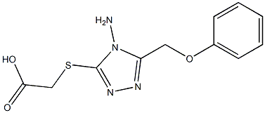 2-{[4-amino-5-(phenoxymethyl)-4H-1,2,4-triazol-3-yl]sulfanyl}acetic acid Struktur