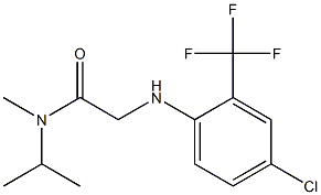 2-{[4-chloro-2-(trifluoromethyl)phenyl]amino}-N-methyl-N-(propan-2-yl)acetamide Struktur