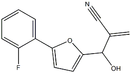 2-{[5-(2-fluorophenyl)furan-2-yl](hydroxy)methyl}prop-2-enenitrile Struktur