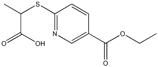 2-{[5-(ethoxycarbonyl)pyridin-2-yl]thio}propanoic acid Struktur