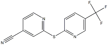 2-{[5-(trifluoromethyl)pyridin-2-yl]sulfanyl}pyridine-4-carbonitrile Struktur