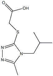 2-{[5-methyl-4-(2-methylpropyl)-4H-1,2,4-triazol-3-yl]sulfanyl}acetic acid Struktur