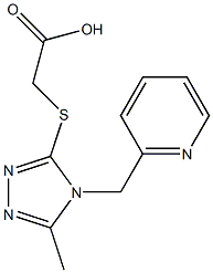 2-{[5-methyl-4-(pyridin-2-ylmethyl)-4H-1,2,4-triazol-3-yl]sulfanyl}acetic acid Struktur