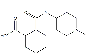 2-{[methyl(1-methylpiperidin-4-yl)amino]carbonyl}cyclohexanecarboxylic acid Struktur