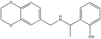 2-{1-[(2,3-dihydro-1,4-benzodioxin-6-ylmethyl)amino]ethyl}phenol Struktur