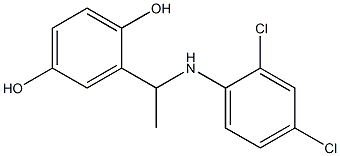 2-{1-[(2,4-dichlorophenyl)amino]ethyl}benzene-1,4-diol Struktur