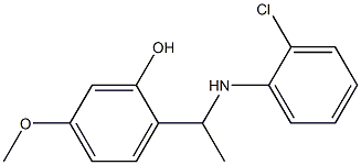 2-{1-[(2-chlorophenyl)amino]ethyl}-5-methoxyphenol Struktur