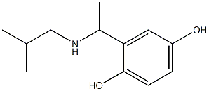 2-{1-[(2-methylpropyl)amino]ethyl}benzene-1,4-diol Struktur