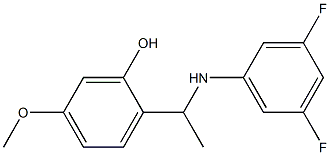 2-{1-[(3,5-difluorophenyl)amino]ethyl}-5-methoxyphenol Struktur