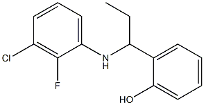 2-{1-[(3-chloro-2-fluorophenyl)amino]propyl}phenol Struktur