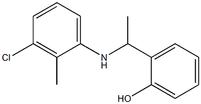 2-{1-[(3-chloro-2-methylphenyl)amino]ethyl}phenol Struktur