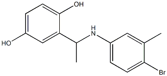 2-{1-[(4-bromo-3-methylphenyl)amino]ethyl}benzene-1,4-diol Struktur