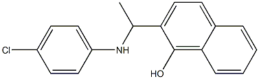 2-{1-[(4-chlorophenyl)amino]ethyl}naphthalen-1-ol Struktur