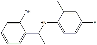 2-{1-[(4-fluoro-2-methylphenyl)amino]ethyl}phenol Struktur