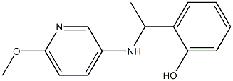 2-{1-[(6-methoxypyridin-3-yl)amino]ethyl}phenol Struktur