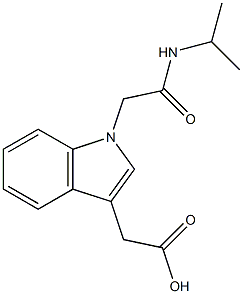 2-{1-[(propan-2-ylcarbamoyl)methyl]-1H-indol-3-yl}acetic acid Struktur