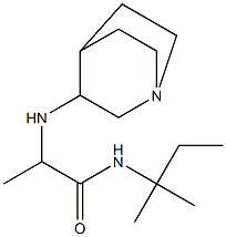 2-{1-azabicyclo[2.2.2]octan-3-ylamino}-N-(2-methylbutan-2-yl)propanamide Struktur