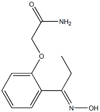 2-{2-[(1E)-N-hydroxypropanimidoyl]phenoxy}acetamide Struktur