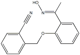 2-{2-[1-(hydroxyimino)ethyl]phenoxymethyl}benzonitrile Struktur