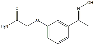 2-{3-[(1E)-N-hydroxyethanimidoyl]phenoxy}acetamide Struktur