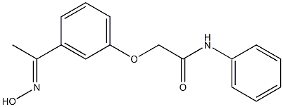 2-{3-[(1E)-N-hydroxyethanimidoyl]phenoxy}-N-phenylacetamide Struktur