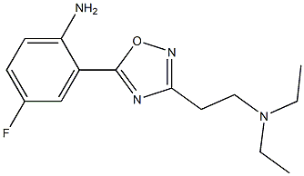 2-{3-[2-(diethylamino)ethyl]-1,2,4-oxadiazol-5-yl}-4-fluoroaniline Struktur