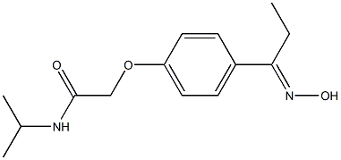 2-{4-[(1E)-N-hydroxypropanimidoyl]phenoxy}-N-isopropylacetamide Struktur