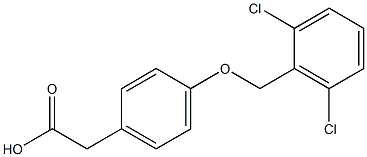 2-{4-[(2,6-dichlorophenyl)methoxy]phenyl}acetic acid Struktur