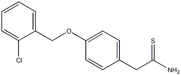 2-{4-[(2-chlorophenyl)methoxy]phenyl}ethanethioamide Struktur