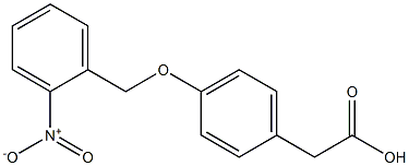 2-{4-[(2-nitrophenyl)methoxy]phenyl}acetic acid Struktur