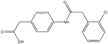 2-{4-[2-(2-chlorophenyl)acetamido]phenyl}acetic acid Struktur