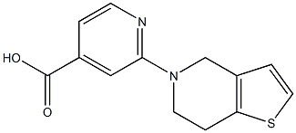 2-{4H,5H,6H,7H-thieno[3,2-c]pyridin-5-yl}pyridine-4-carboxylic acid Struktur