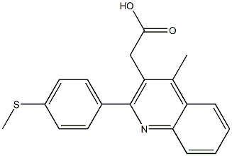 2-{4-methyl-2-[4-(methylsulfanyl)phenyl]quinolin-3-yl}acetic acid Struktur