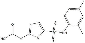 2-{5-[(2,4-dimethylphenyl)sulfamoyl]thiophen-2-yl}acetic acid Struktur