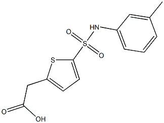 2-{5-[(3-methylphenyl)sulfamoyl]thiophen-2-yl}acetic acid Struktur