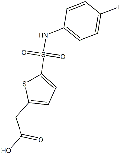 2-{5-[(4-iodophenyl)sulfamoyl]thiophen-2-yl}acetic acid Struktur