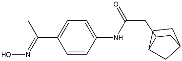 2-{bicyclo[2.2.1]heptan-2-yl}-N-{4-[1-(hydroxyimino)ethyl]phenyl}acetamide Struktur