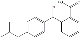 2-{hydroxy[4-(2-methylpropyl)phenyl]methyl}benzoic acid Struktur